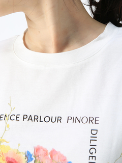PINORE(ピノーレ) |スカーフ ローズ プリント プルオーバー Tシャツ