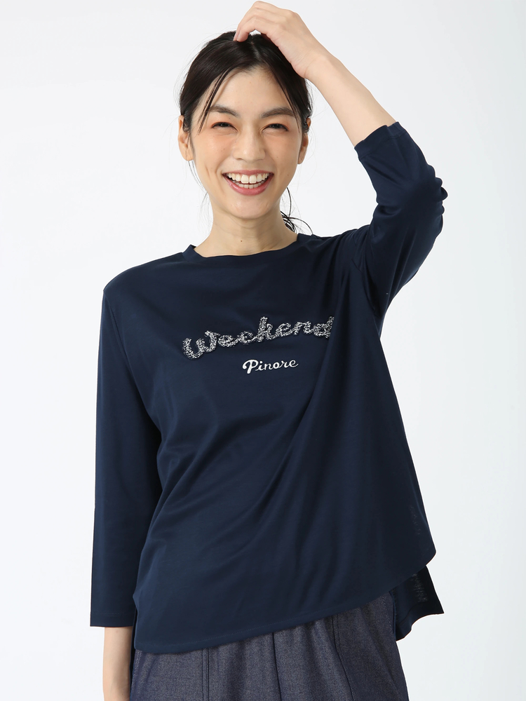 PINORE(ピノーレ) |サガラロゴ ロンT Tシャツ カットソー 日本製 PINORE WEEKEND