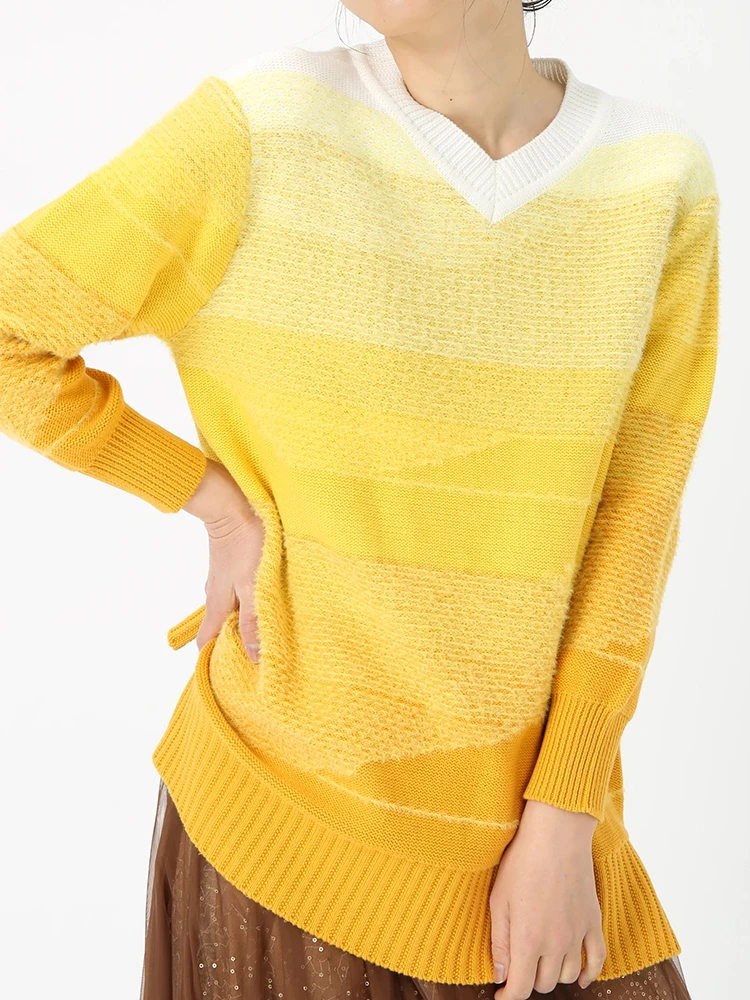 ニットチュニック　PINORE ピノーレ SALE 7/31(木)で終了】 グラデーション チュニック ニット
