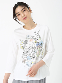 PINORE(ピノーレ) |ガーデン カット プリント ロンT Tシャツ