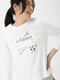 PINORE(ピノーレ) |ロゴカット ロンT Tシャツ PINORE WEEKEND