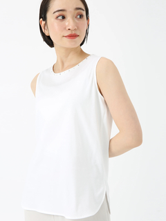 PINORE(ピノーレ) |【日本製】クリスタル カットソー ジレ ノースリーブ インナー