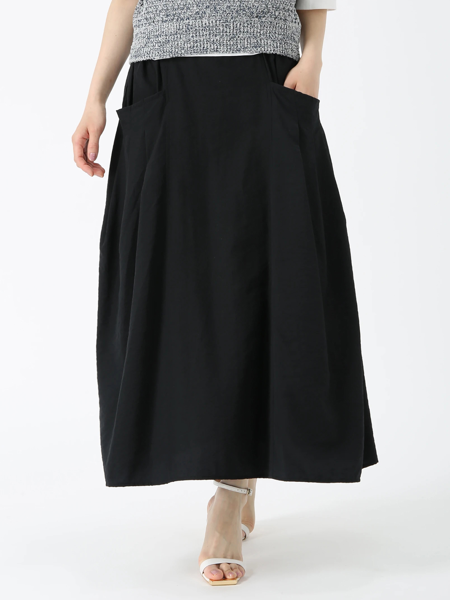 新品　PINORE ピノーレ　ロングスカート SALE 7/31(木)で終了】 ナイロン ワッシャー スカート ｜ PINORE