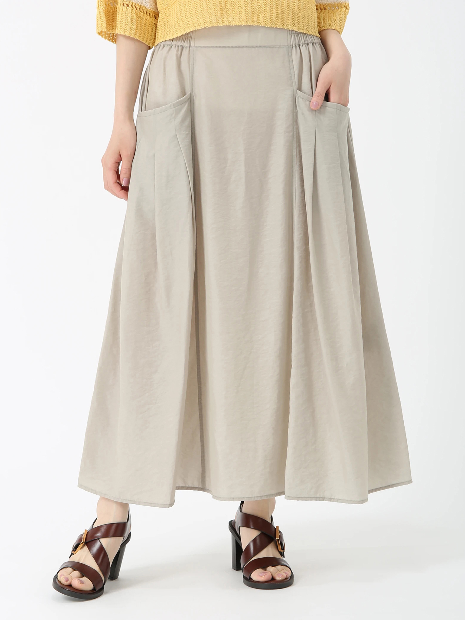 SALE 7/31(木)で終了】 ナイロン ワッシャー スカート ｜ PINORE