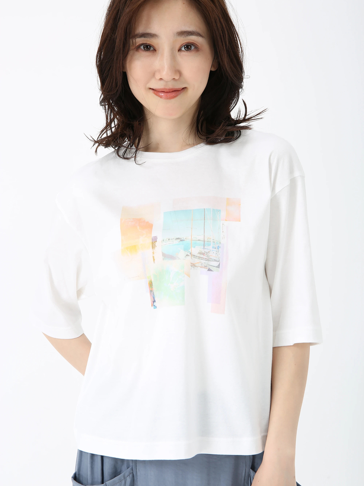 PINORE(ピノーレ) |ドゥーヴィル カット Tシャツ プリントT