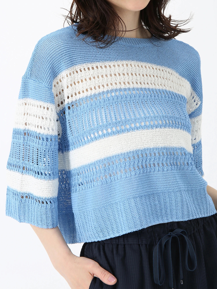 ペーパー メッシュ セーター ニット | PINORE(ピノーレ)|.K ペーパー メッシュ セーター ニット | PINORE(ピノーレ)|.K