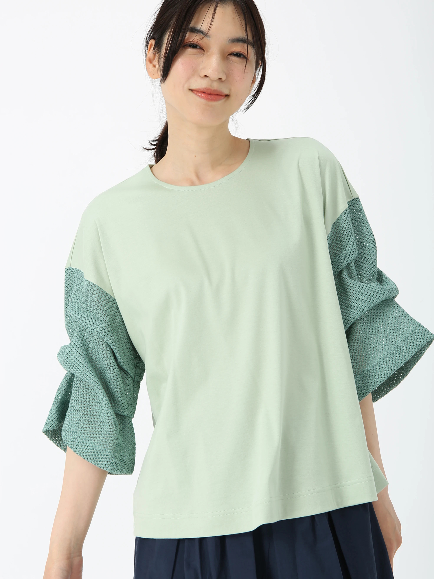 日本製】ラッセル コンビ Tシャツ カットソー ｜ PINORE
