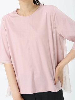 PINORE(ピノーレ) |【日本製】チュール コンビ Tシャツ カットソー