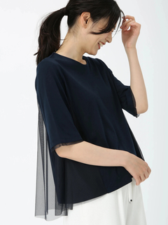 PINORE(ピノーレ) |【日本製】チュール コンビ Tシャツ カットソー