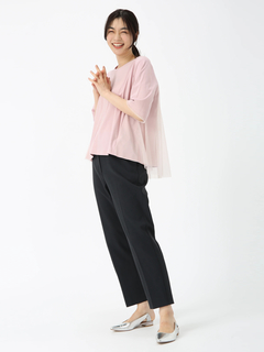 PINORE(ピノーレ) |【日本製】チュール コンビ Tシャツ カットソー