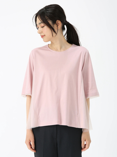 PINORE(ピノーレ) |【日本製】チュール コンビ Tシャツ カットソー