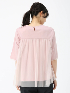PINORE(ピノーレ) |【日本製】チュール コンビ Tシャツ カットソー
