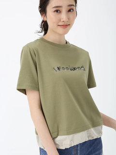PINORE(ピノーレ) |ウィークエンド ロゴ カット Tシャツ PINORE WEEKEND