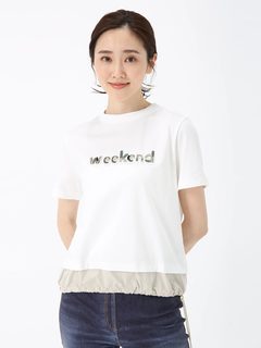 PINORE(ピノーレ) |ウィークエンド ロゴ カット Tシャツ PINORE WEEKEND
