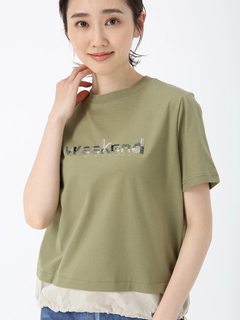 PINORE(ピノーレ) |ウィークエンド ロゴ カット Tシャツ PINORE WEEKEND