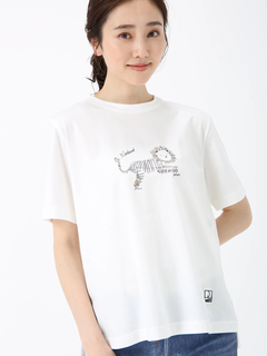 PINORE(ピノーレ) |モチーフ ロゴ カット Tシャツ キャラクター プリントT PINORE WEEKEND
