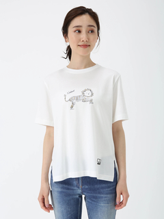 PINORE(ピノーレ) |モチーフ ロゴ カット Tシャツ キャラクター プリントT PINORE WEEKEND