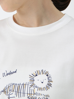 PINORE(ピノーレ) |モチーフ ロゴ カット Tシャツ キャラクター プリントT PINORE WEEKEND