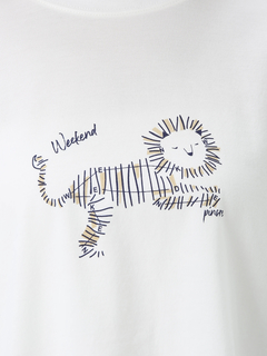 PINORE(ピノーレ) |モチーフ ロゴ カット Tシャツ キャラクター プリントT PINORE WEEKEND