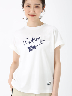 PINORE(ピノーレ) |ペイント プリント カット Tシャツ プリントT PINORE WEEKEND
