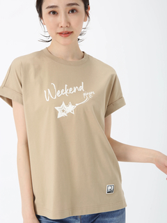 PINORE(ピノーレ) |ペイント プリント カット Tシャツ プリントT PINORE WEEKEND
