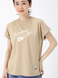 PINORE(ピノーレ) |ペイント プリント カット Tシャツ プリントT PINORE WEEKEND
