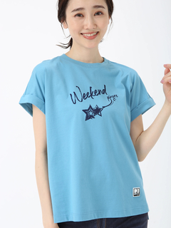 PINORE(ピノーレ) |ペイント プリント カット Tシャツ プリントT PINORE WEEKEND