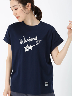 PINORE(ピノーレ) |ペイント プリント カット Tシャツ プリントT PINORE WEEKEND