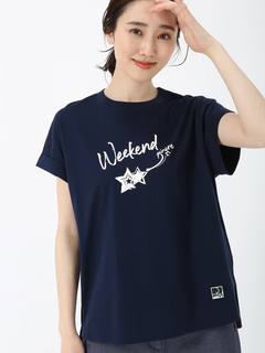 PINORE(ピノーレ) |ペイント プリント カット Tシャツ プリントT PINORE WEEKEND