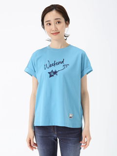 PINORE(ピノーレ) |ペイント プリント カット Tシャツ プリントT PINORE WEEKEND