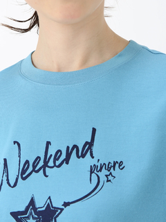 PINORE(ピノーレ) |ペイント プリント カット Tシャツ プリントT PINORE WEEKEND