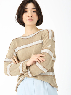 PINORE(ピノーレ) |ペーパーボーダー セーター ニット