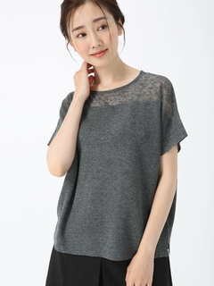 PINORE(ピノーレ) |シルリネコ ニットT Tシャツ