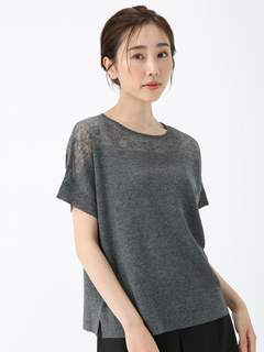 PINORE(ピノーレ) |シルリネコ ニットT Tシャツ