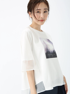 PINORE(ピノーレ) |ファインスムース デザイン Tシャツ カットソー