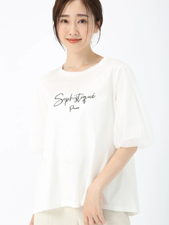 PINORE(ピノーレ) |バフスリーブ テクニカル カットソー Tシャツ
