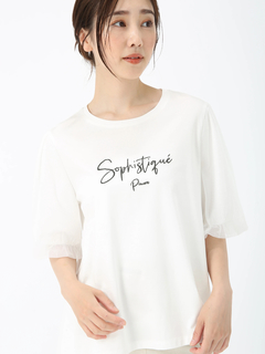 PINORE(ピノーレ) |バフスリーブ テクニカル カットソー Tシャツ