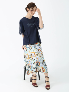 PINORE(ピノーレ) |バフスリーブ テクニカル カットソー Tシャツ