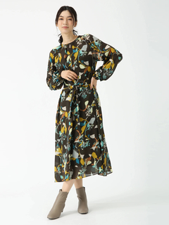 PINORE(ピノーレ) |キカアートプリント ワンピース ドレス