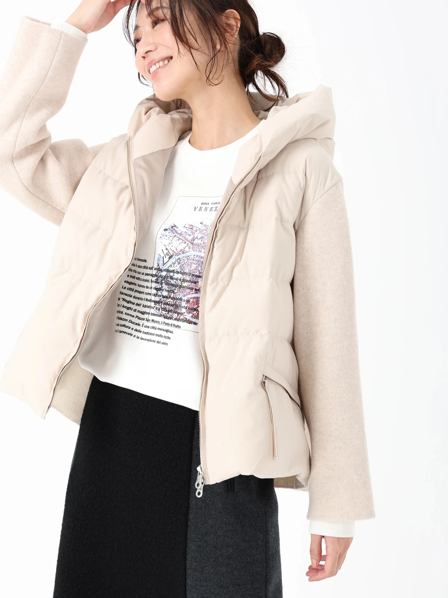 昨年購入・定価75,900円★ピノーレ PINORE 高級ダウン ダウンコート ステッチレスダウン コート ｜ PINORE（ピノーレ）｜.K online（ドット