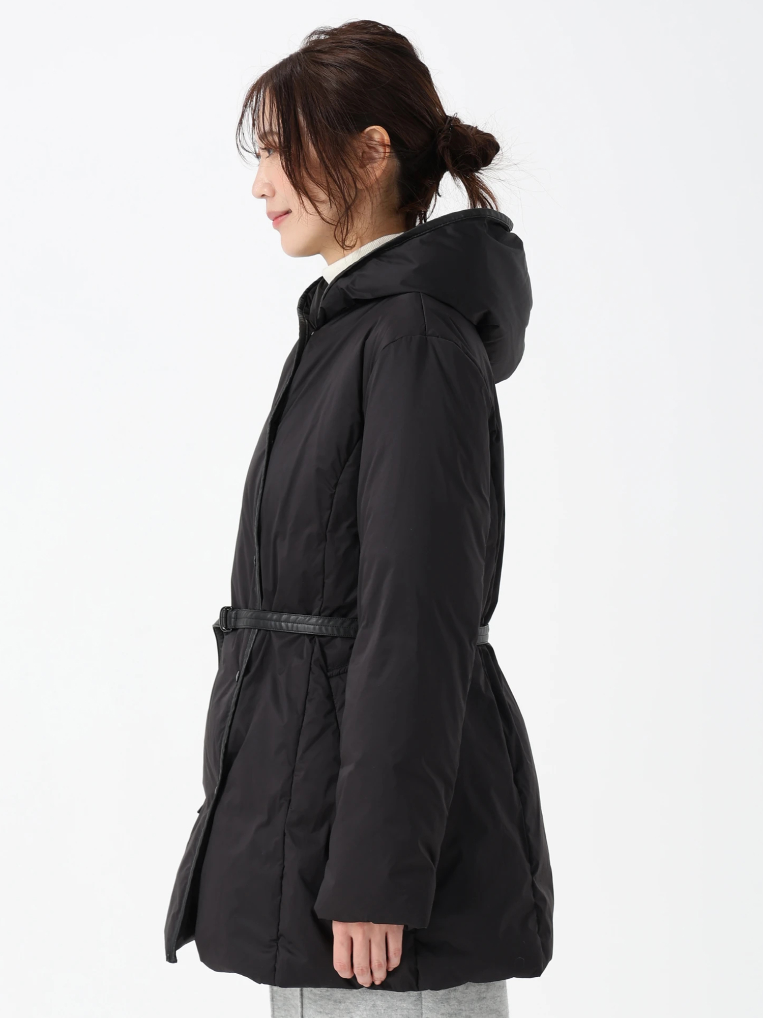 PINORE ピノーレ　株式会社キング　ダウンコート　美品 美品 PINORE ピノーレ ダウン コート フード 38 ネイビー キング