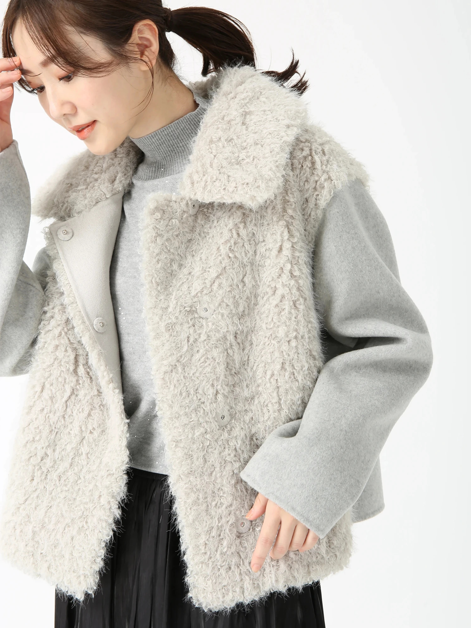 PINORE ボアベスト　38 公式】PINORE（ピノーレ）の通販｜.K online（ドットケイオンライン）