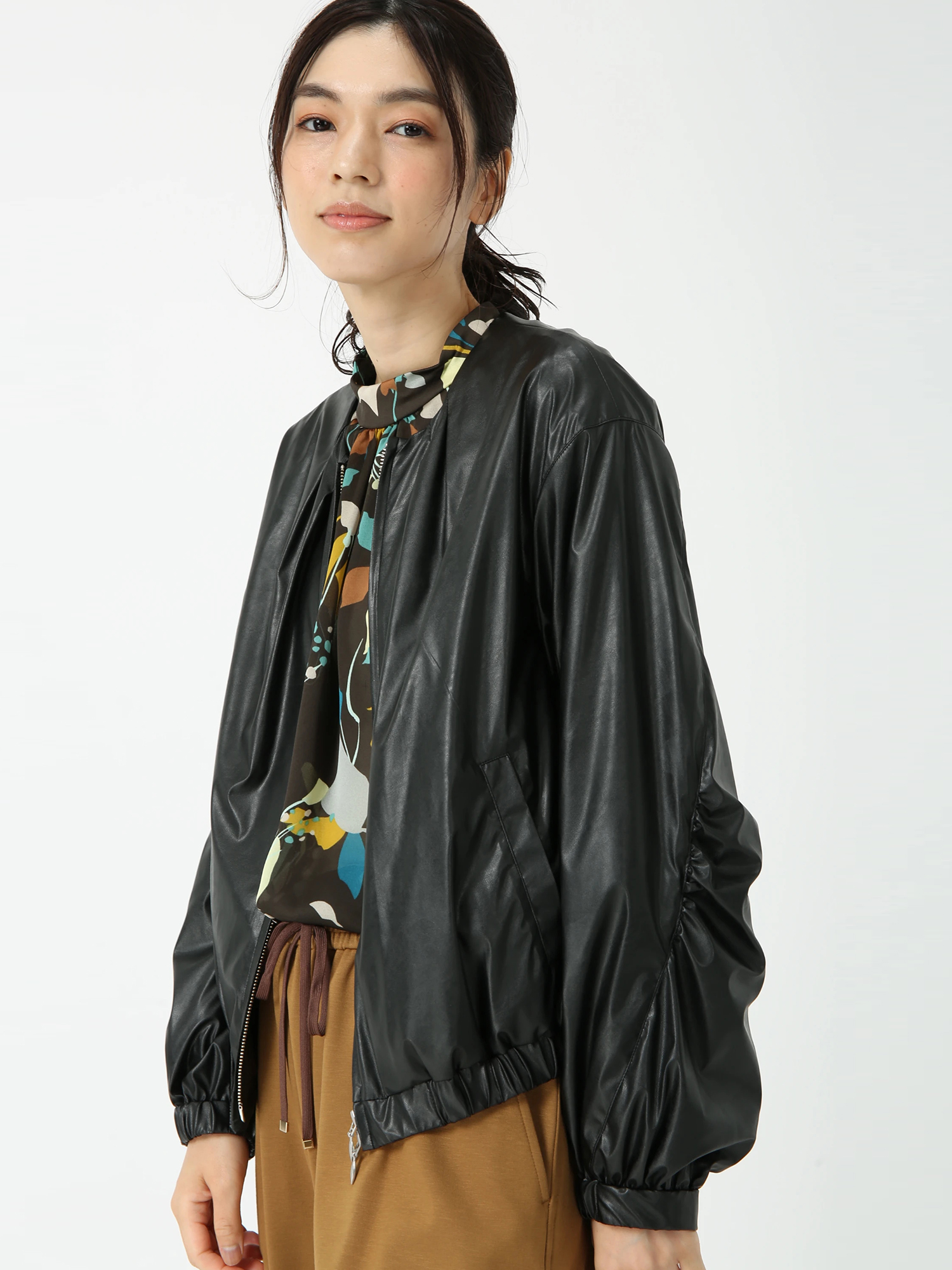 LEATHERTEX 合成皮革 ジャケット ブルゾン ｜ PINORE（ピノーレ）｜.K