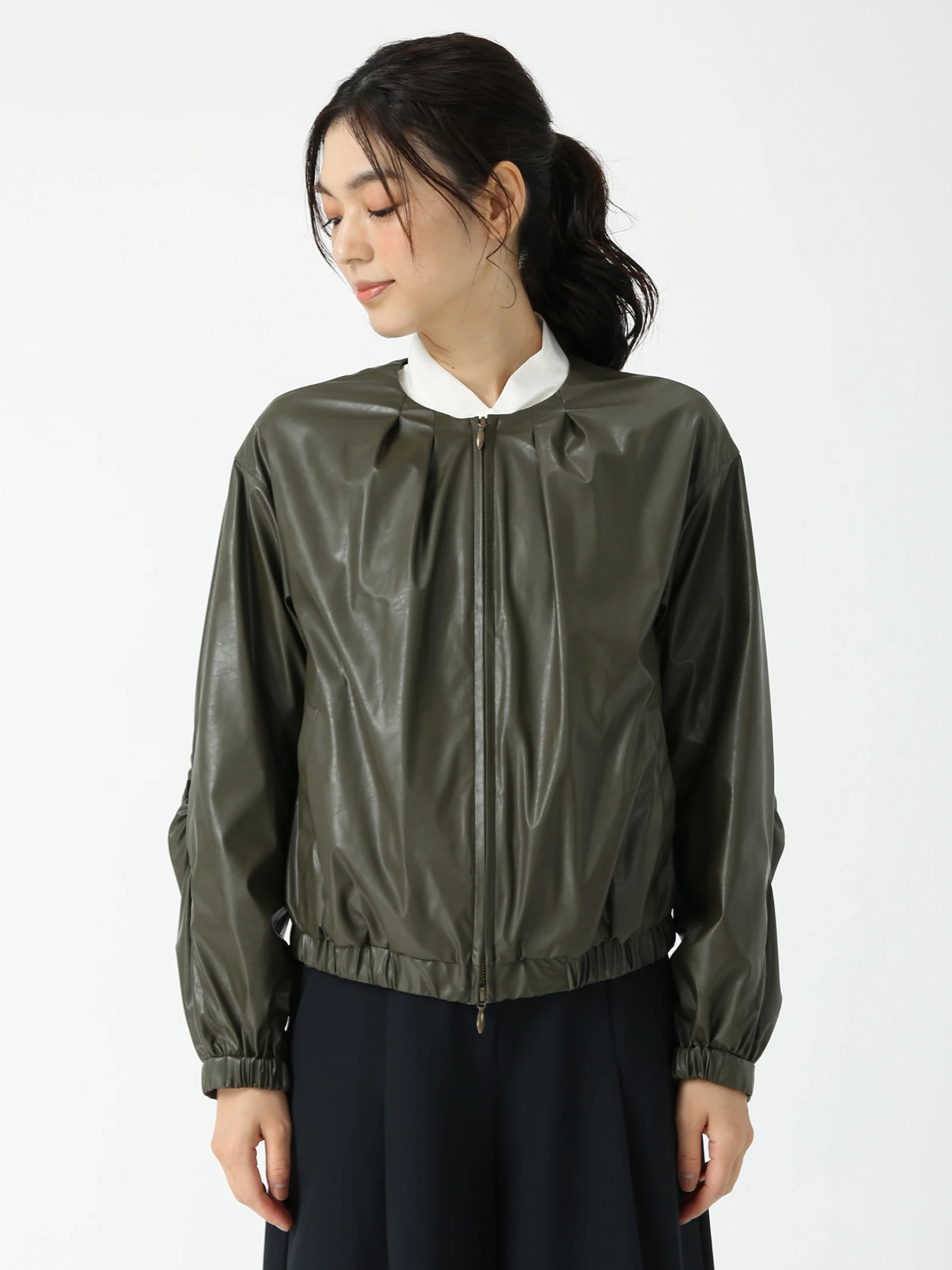 LEATHERTEX 合成皮革 ジャケット ブルゾン ｜ PINORE（ピノーレ）｜.K