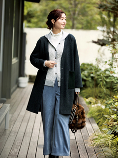 PINORE(ピノーレ) |パイルジャージコーディガン コート カーディガン