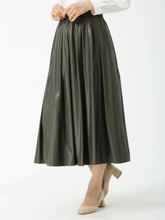 PINORE(ピノーレ) |【日本製】 LEATHERTEX 合成皮革 スカート