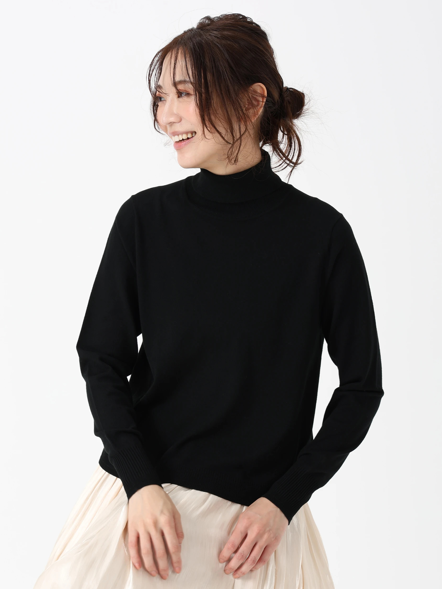 ウォッシャブル ハイネック セーター ニット ｜ PINORE（ピノーレ