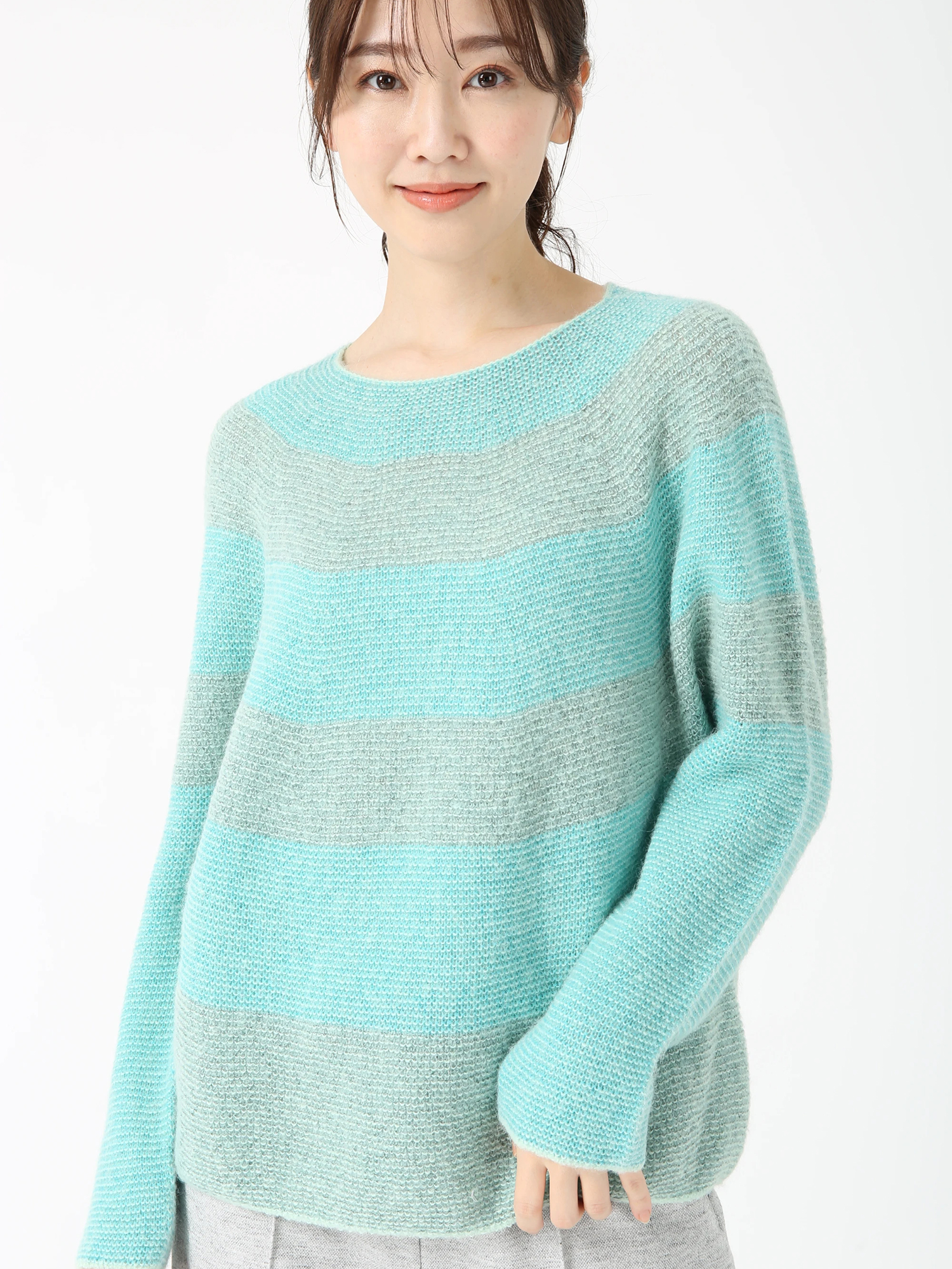 PINORE ニットセーター 日本製】 シャイ ボーダー セーター ニット ｜ PINORE（ピノーレ）｜.K