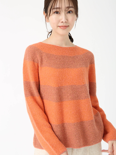 PINORE(ピノーレ) |【日本製】 シャイ ボーダー セーター ニット