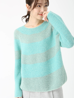 PINORE(ピノーレ) |【日本製】 シャイ ボーダー セーター ニット